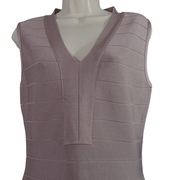 Venus Sleeveless Fringe Hem Knit Flapper Dress Mauve Women Size 12 Party NEW - Picture 2 of 14